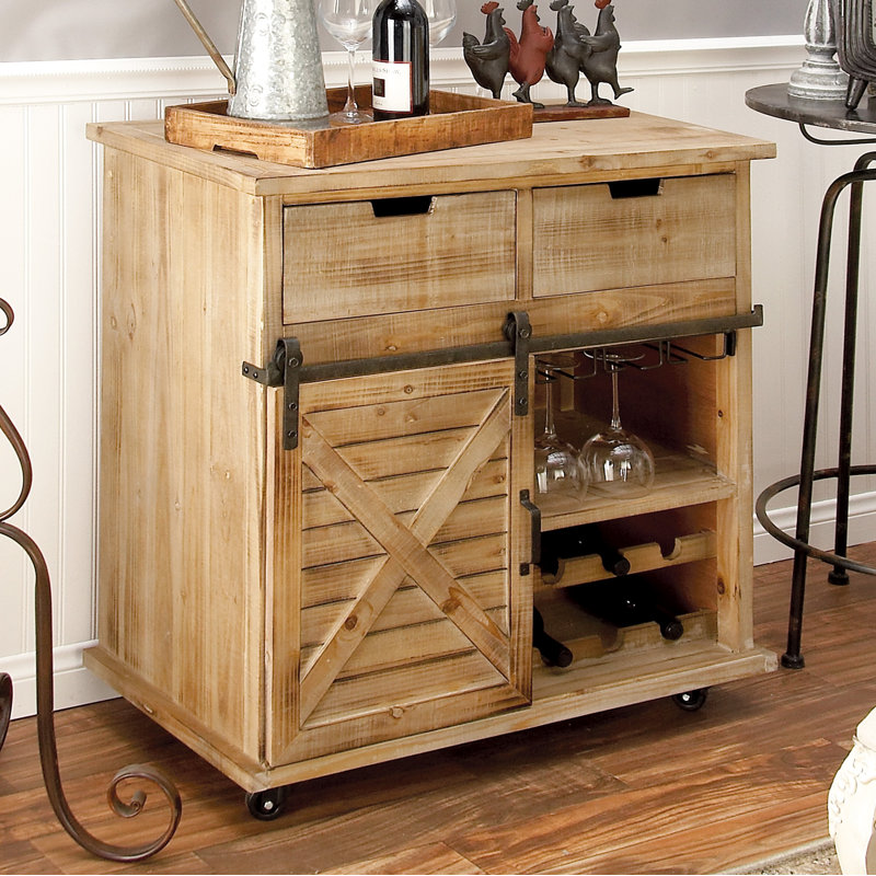 Coutu Solid Wood Accent Cabinet