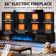 70" Floating Fireplace TV Stand for TVs up to 80", Wall Mounted Media Console with LED Lights