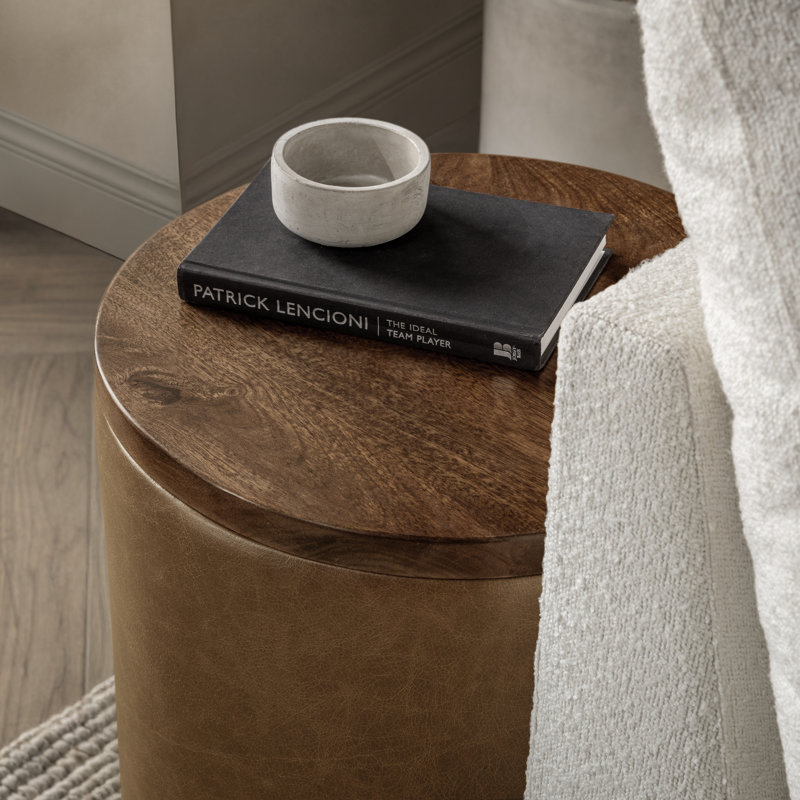 Andra Solid Wood End Table, Chestnut