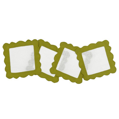 Sunflower Scallop Cocktail Napkin