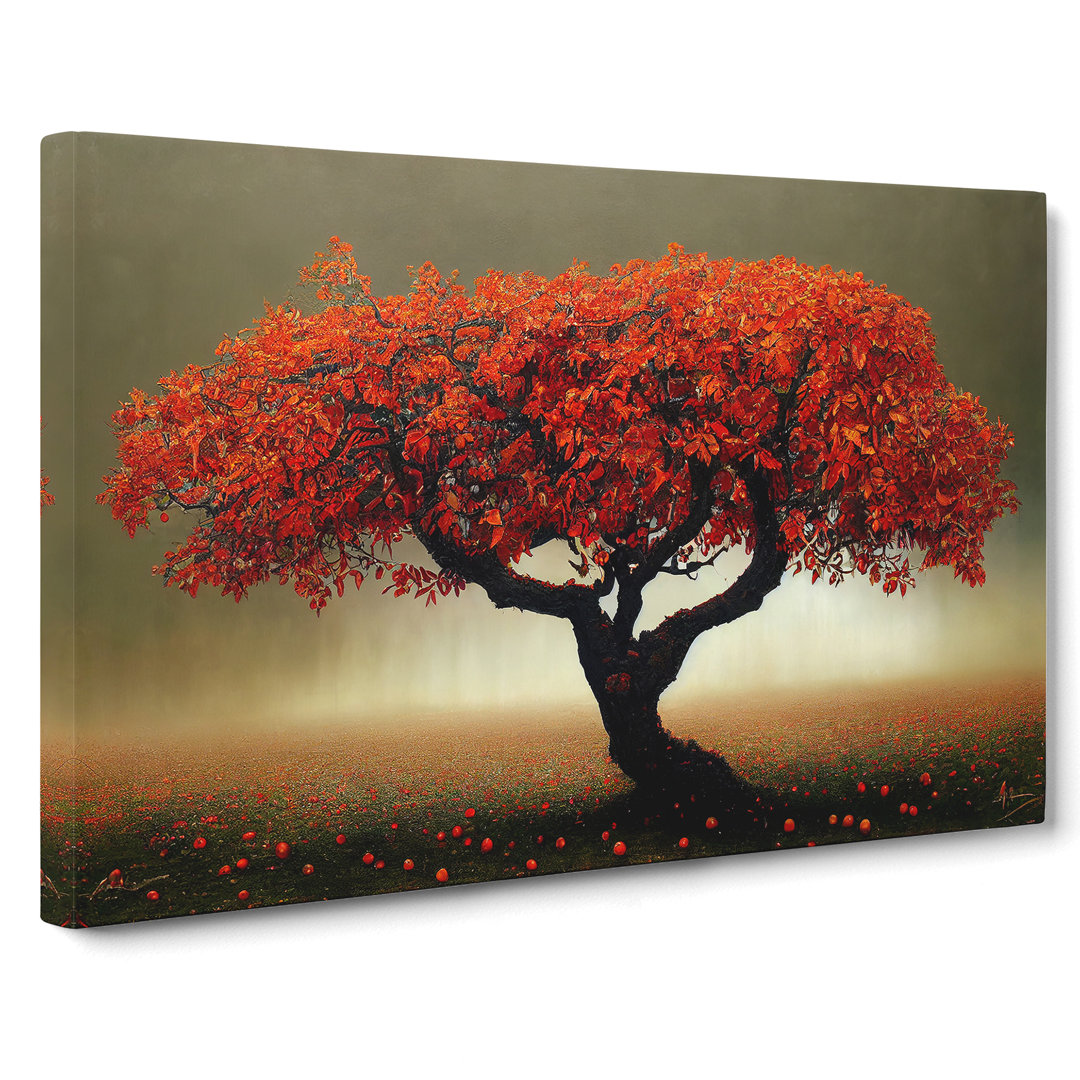 XXX-H1022-WF-7713X Serene Apple Tree - Wrapped Canvas Print
