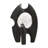 Abstract Resin Statue Object with Crystal Glass Accent for Home Decor - Decorative Figurine for Living Room Decoration - Black & Clear-1767949383