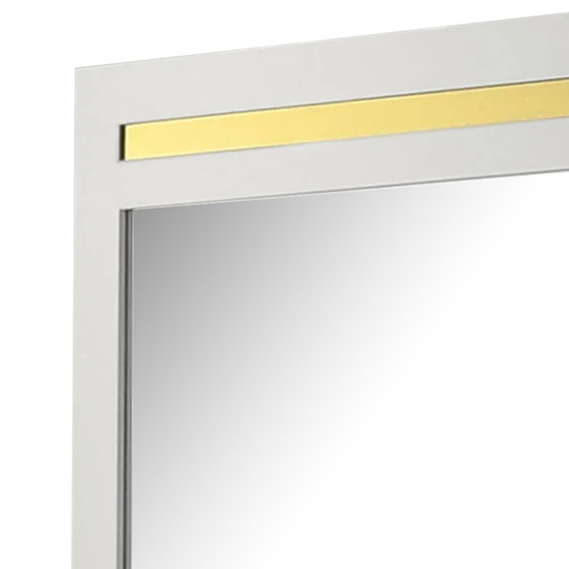 Miroir pour commode Yoki, Blanc / Doré
