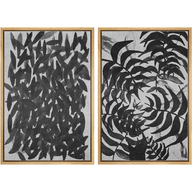 «Moody Gothic Butterfly Animals Dark Floral Botanical Artwork Paintings», 2 pièces, H 24 po x l 16 po