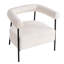 Fauteuil moderne en tissu blanc Boucle