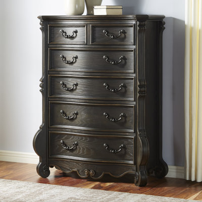 Commode 5 tiroirs avec miroir Aniah