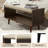 Linen Upholstered Storage Bench With Solid Wood Leg-1618811346