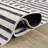 Distressed Bohemian Stripes Washable Non Slip Area Rug-1349699759