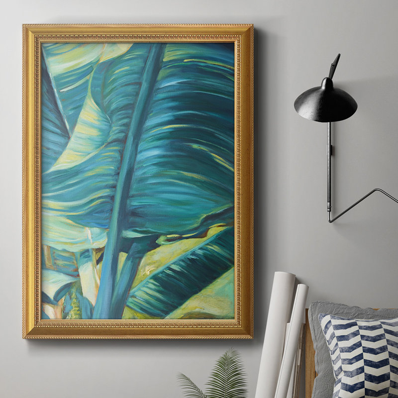«Green Banana Duo II», toile encadrée de qualité supérieure - prête à être accrochée, H 36 po x l 24 po x P 2,5 po