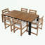 Table de patio et chaises d'extérieur 7 pièces-953822798