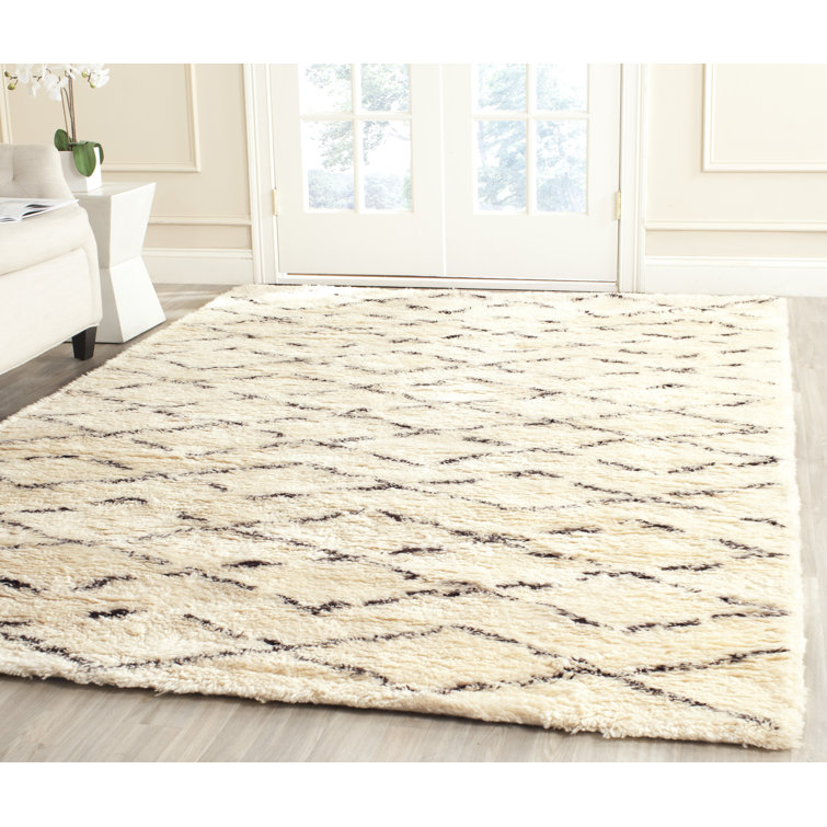 Mitesh Geometric Wool Hand Woven Area Rug