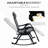 2 Pieces Outdoor Gray Rocking Chairs, Zero Gravity Foldable With Pillow, Cup & Phone Holder, Steel Material, Versatile Use 2 Rockers, Reclining Chair Gray. Build, Relaxing