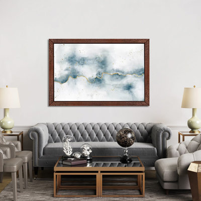 Golden Flow by Laura Marshall - Floater Frame Print on Canvas