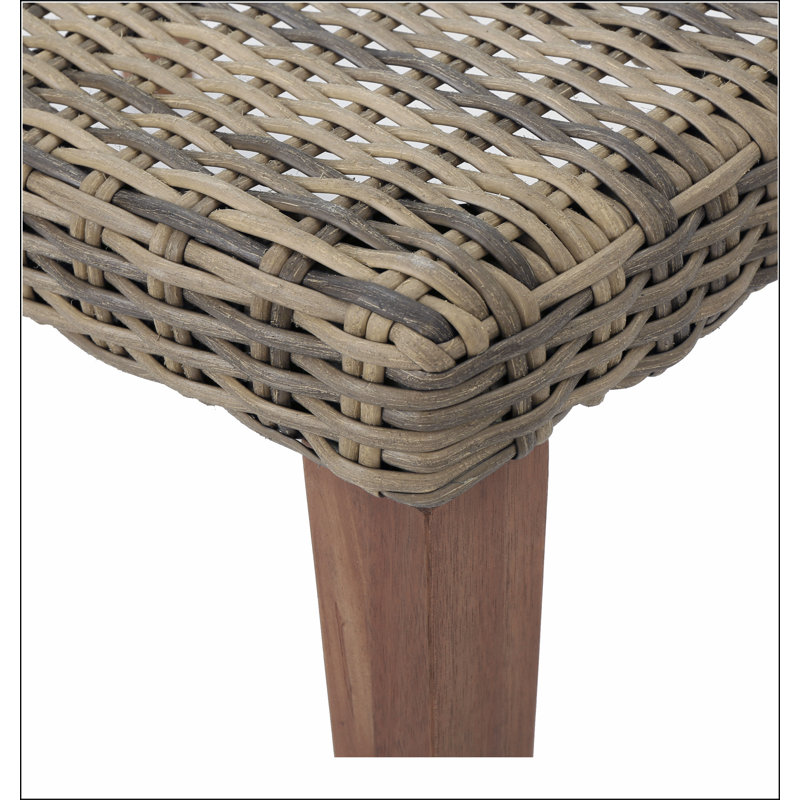 Fauteuil en bois et osier Hampton