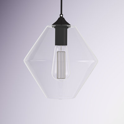 Rincon 9.4" W 1-Light Dimmable Geometric Pendant