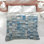 Blue White Rectangular Blocks Comforter