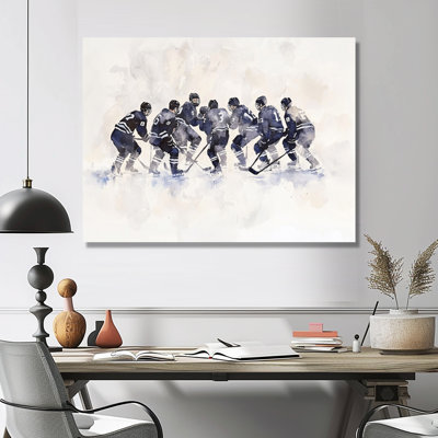 Équipe de hockey avant un jeu III