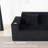 76" Chenille Square Arm Loveseat Sofa, 2 Seater Small Sofa Couch With Cup Holders-572446687