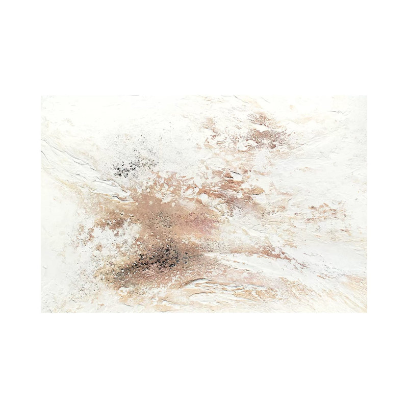 Rose Gold Snow - Print on Canvas, 101.6 cm H x 66.04 cm W x 1.91 cm D, Wrapped Canvas