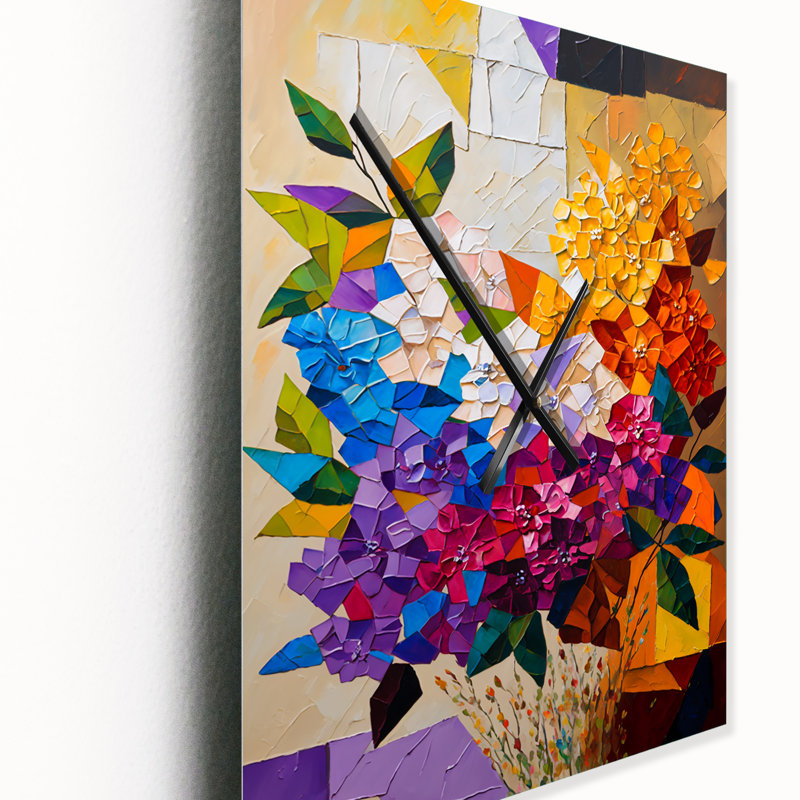 Jernice - Horloge murale bouquet floral, Médium