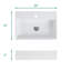 BB15-20Y-301 20"X14" Integrated White Ceramic Bathroom Sink With 1 Faucet Hole & Overflow(Includes Only The Bathroom Sink)