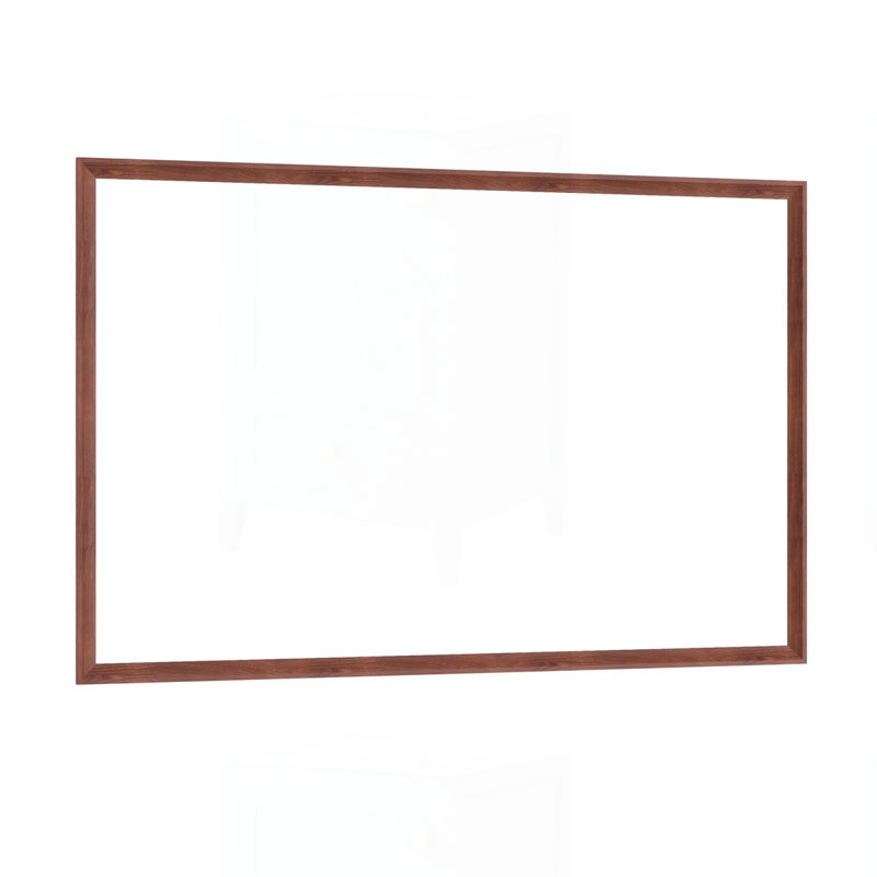 60"X40" Oversized Modern Rectangle Bathroom Mirror, 60" x 40", Walnut
