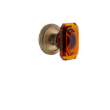 Grandeur Circulaire Rosette Passage with Baguette Crystal Door Knob