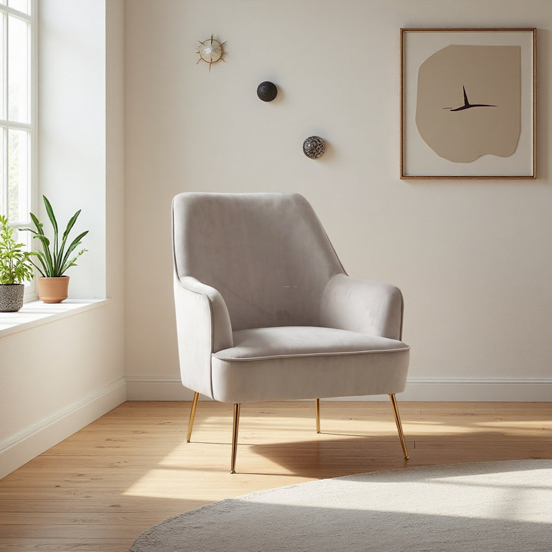 Chaise de loisirs de style moderne, Pink Fabric