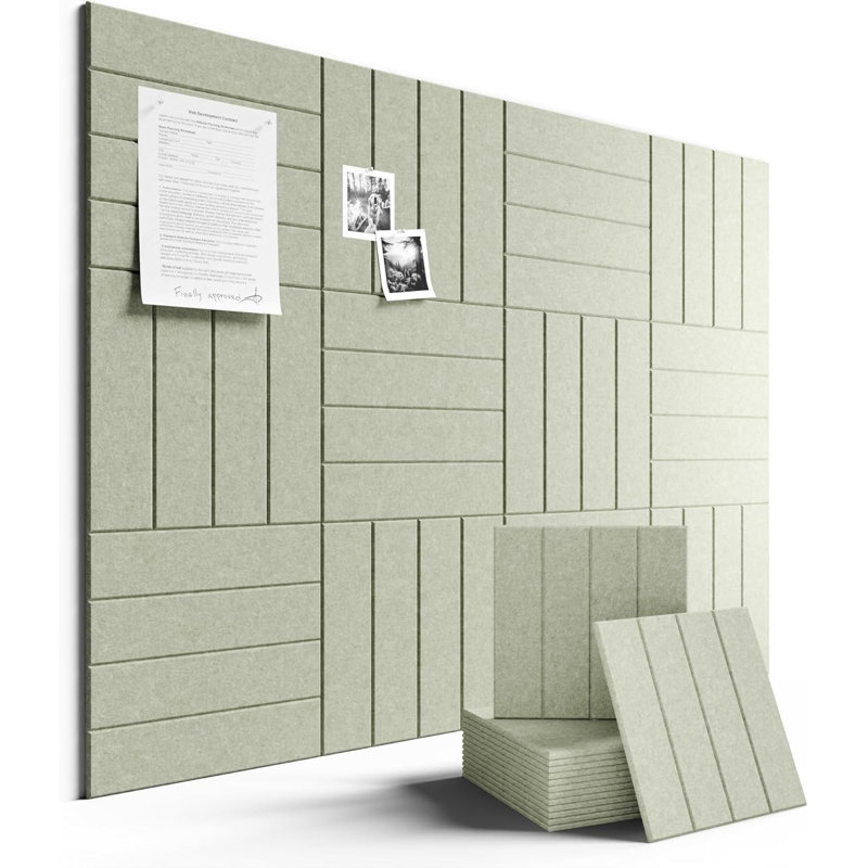 Panneau de tuiles en feutre grand panneau de liège alternatif 48 po x 36 po, Vert, 48' H X 36' W