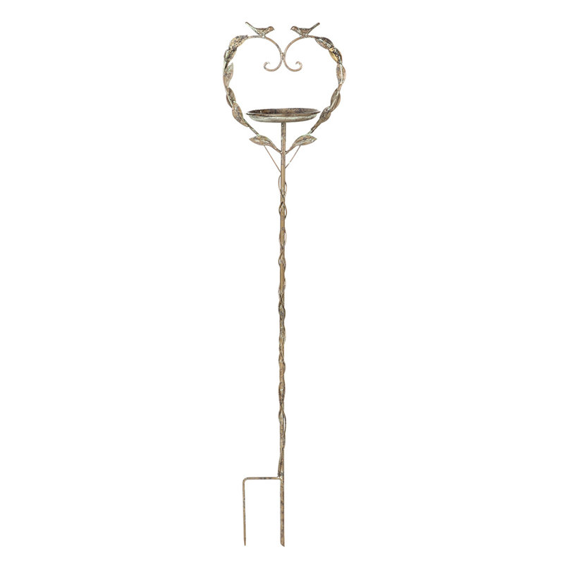 Alesana Metal Freestanding Tray Bird Feeder
