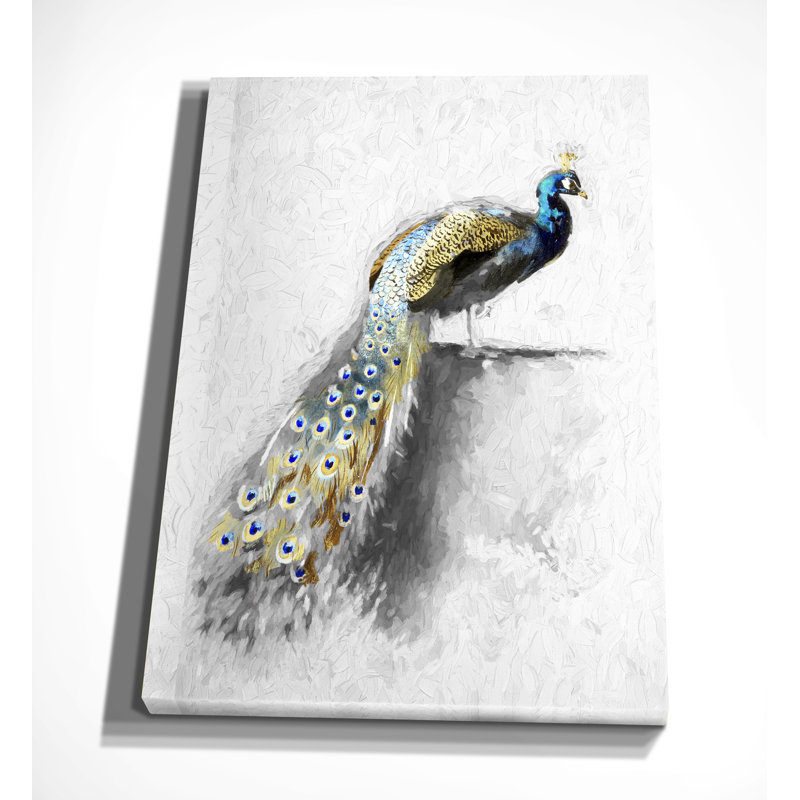 Reproduction d’art sur toile, "Peacock Feather I", H 32 po x l 48 po x P 1,5 po