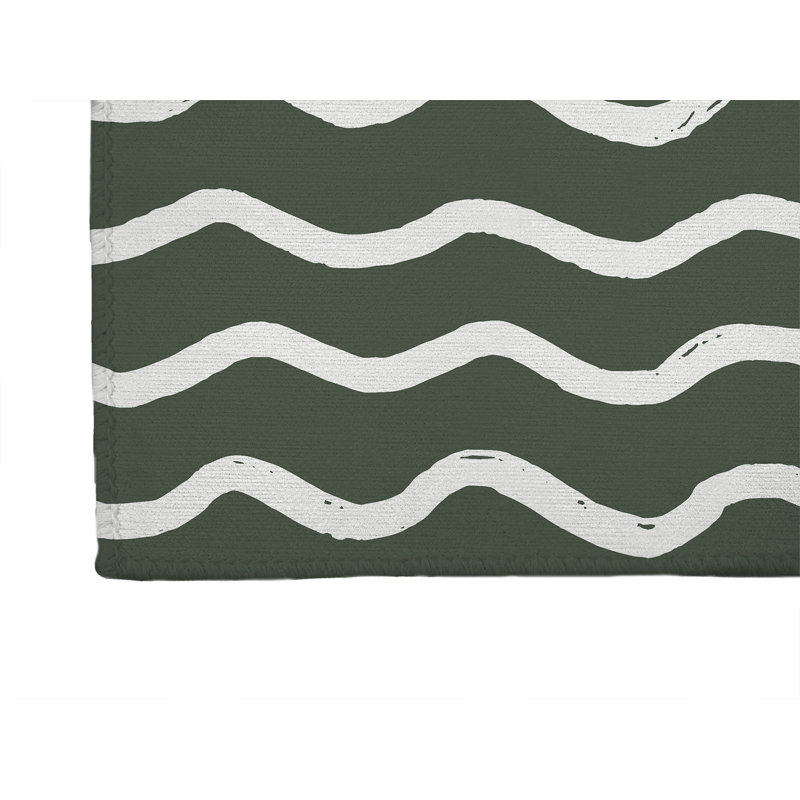 Wiggle Row Non-Slip Outdoor Rug, Runner 2'6" x 8'