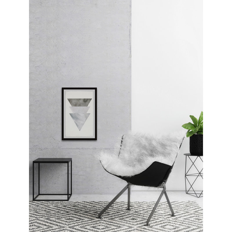 " Grayed Triangles " by Parvez Taj, 45" H x 30" W x 1.5" D