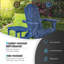 2 chaises de patio pliantes Adirondack pour table d'appoint et porte-gobelet PEHD bleu marine