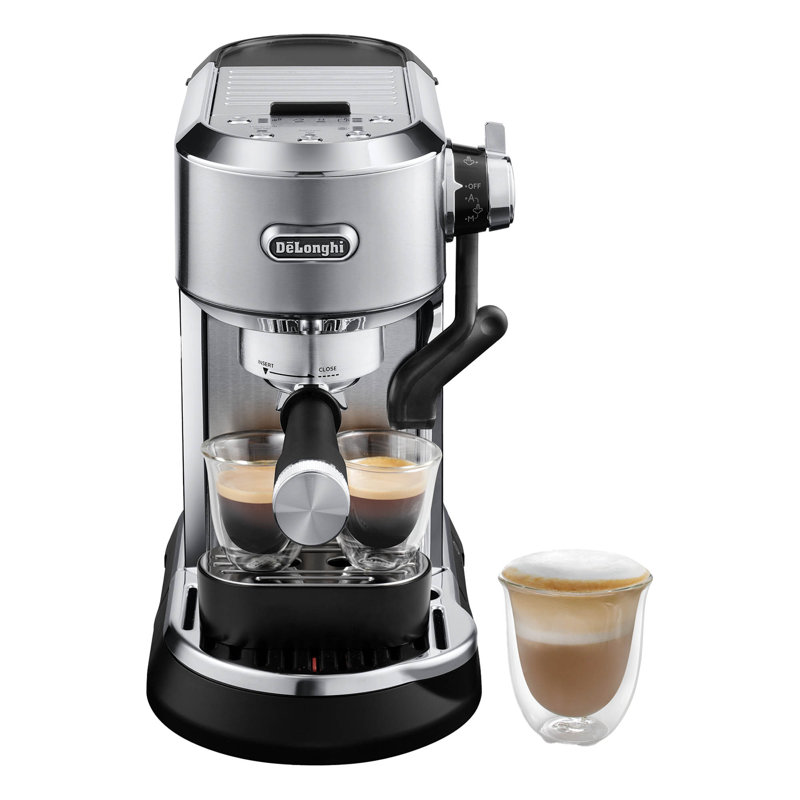 Dedica Maestro Plus Coffee Machine, Knock Box, Grinder & Latte Glasses