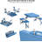 4 Ft Camping Picnic Table Set With 4 Seats With Umbrella Hole Folding Lightweight Suitcase Card Table-220 Lbs Support Aluminum Frame, Plastic RV Tabletop For Barbecue,Travel,Outing,Gathering