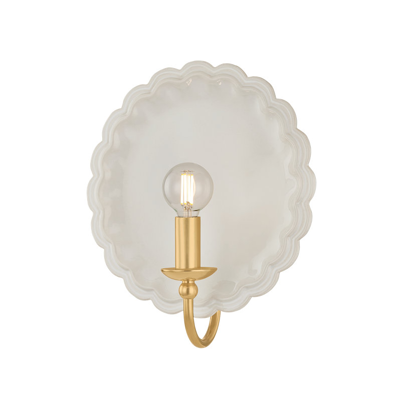 Paulette Wall Sconce, Ceramic Gossamer Ivory