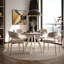 Extendable Round Metal Base Dining Table-1563213555-1563213451