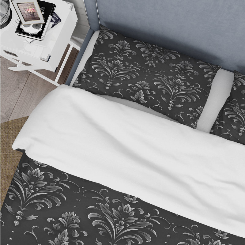 Ensemble de housse de couette Black Rustic Elegance IV - Country, Housse de couette pour grand lit + 2 taies décora