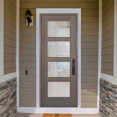 4 Lite Continental TDL Mahogany Front Door