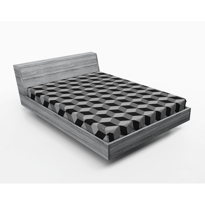 Microfiber Geometric Fitted Sheet, Queen Fitted Sheet