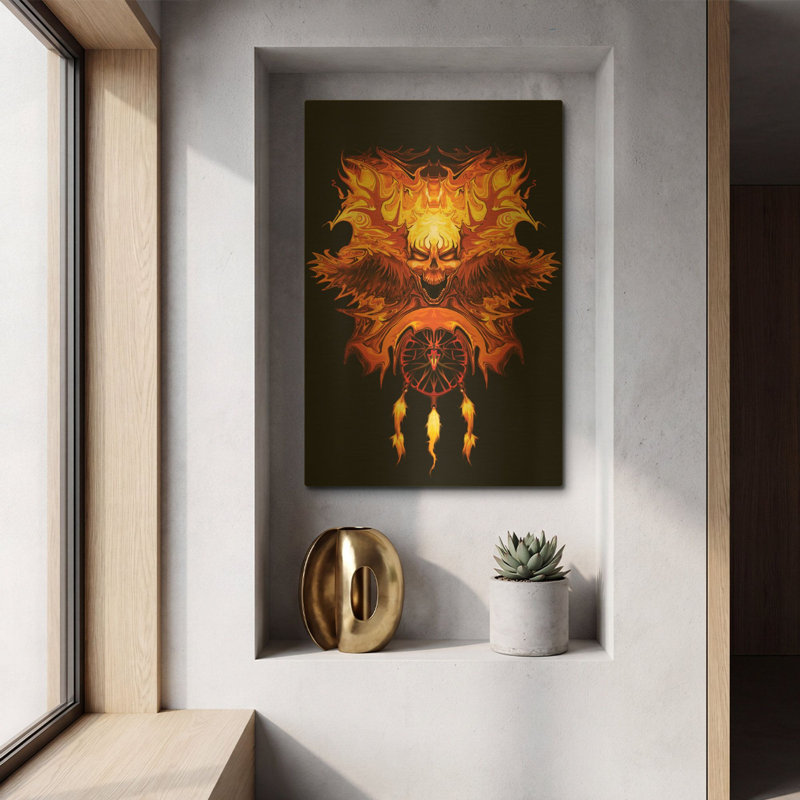 «Wendigo» par Michael Stewart, art mural en métal doré, 12 po x 16 po, 12 po x 16 po
