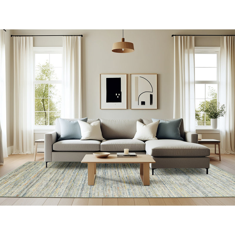 Tapis gris zone contemporaine, Rectangle 6 pi x 9 pi