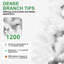 Arbre artificiel à charnière blanc de 7 pieds avec branches en fil mémoire, 1064 pointes denses, assemblage rapide pour les espaces intérieurs Installation rapide-2028782580