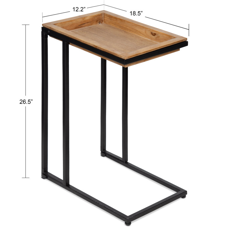 Ironton Tray Top End Table, Brown
