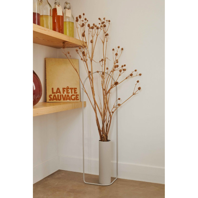 Itac Steel Floor Vase, Clay Gray