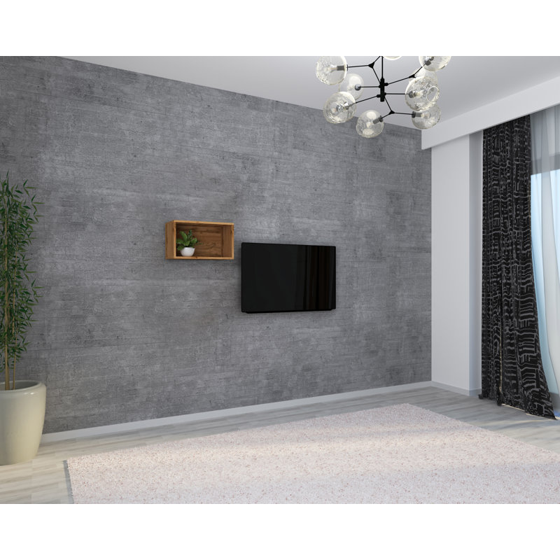 Servete Floating Shelf, Brown, white and pink