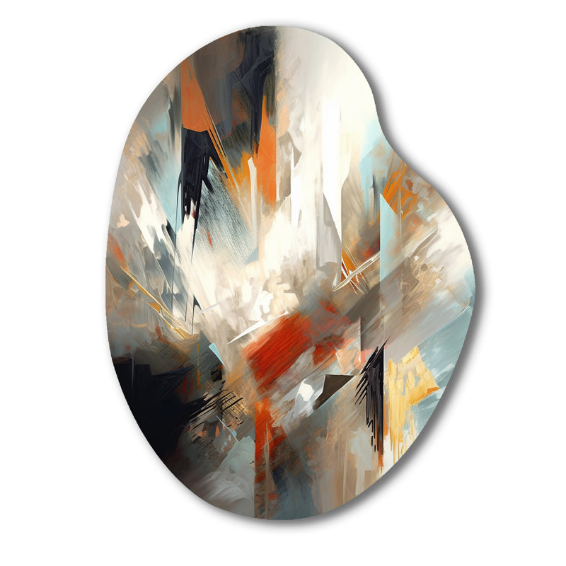 Chevonda - Décoration murale asymétrique abstraite en métal, sculpture de forme irrégulière, H 38 po x l 28 po