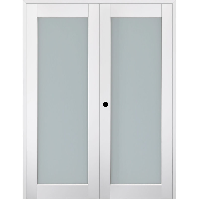 Porte française en bois manufacturé et verre Smart Pro, 55,5 po x 79,38 po, Droite