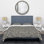 Gold/Black Microfiber 3 Piece Duvet Cover Set